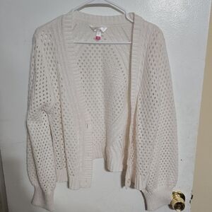 No Boundaries Cream Open-Knit Cardigan